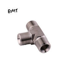 EMT stainless steel 304 316L Bsp npt male thread  transition joint hydraulic adapter 3 way pipe fitting connections